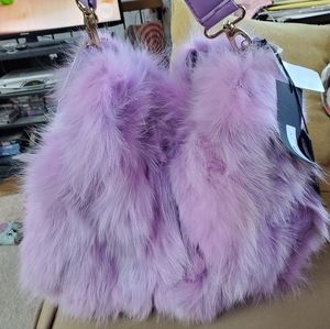 Flo Clo Faux Fur & Leather Handbag